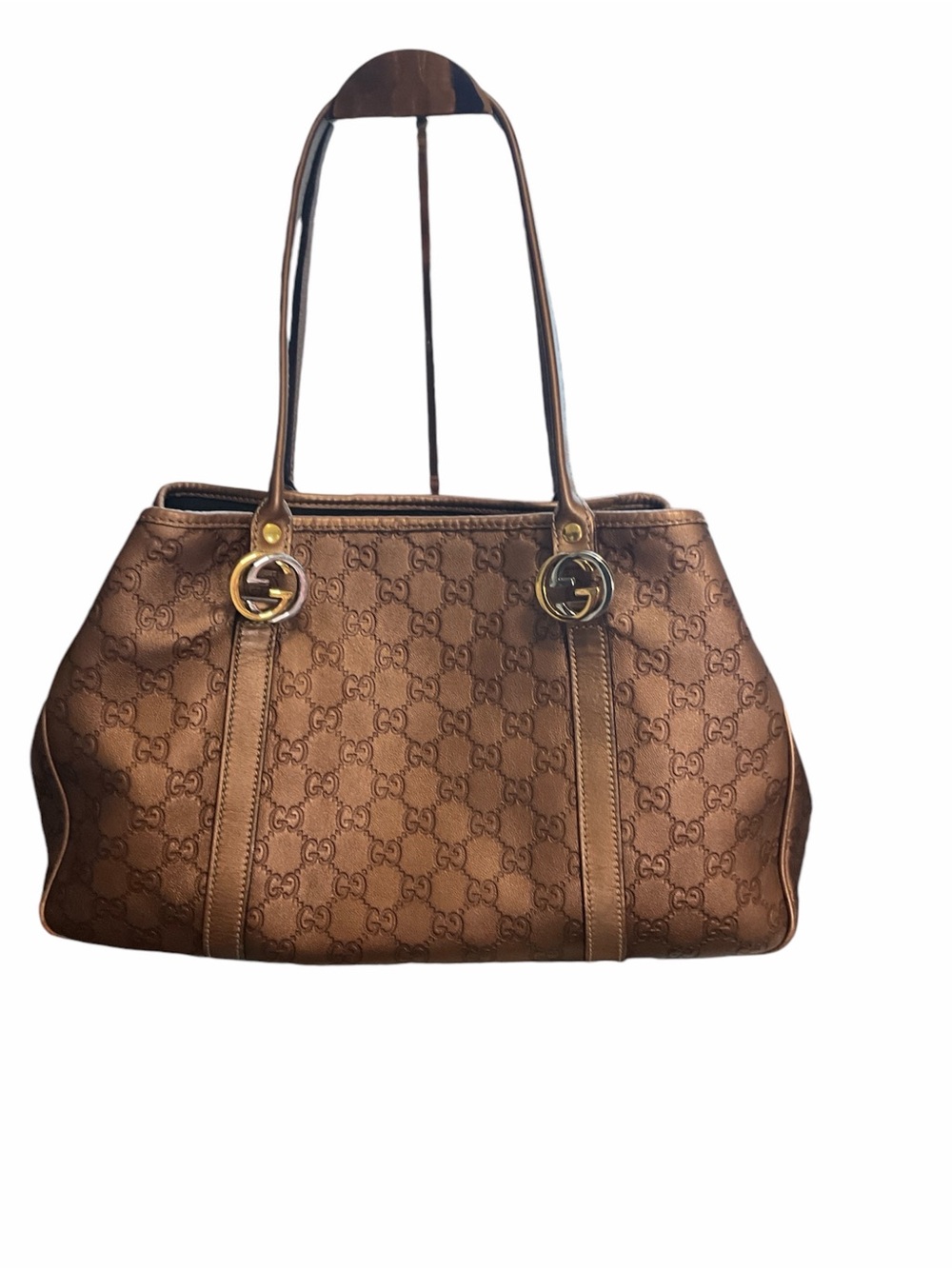 EUC Gucci Brown GG Monogram Tote Bag